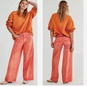 NWT WE THE FREE X FREE PEOPLE Waterfalls Baggy Wide Leg Denim Jeans